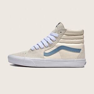 NEW* Vans Sk8-Hi Shoe Cream / Citadel Blue with Box